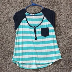 Blue striped shirt
